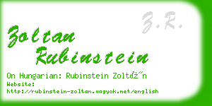 zoltan rubinstein business card